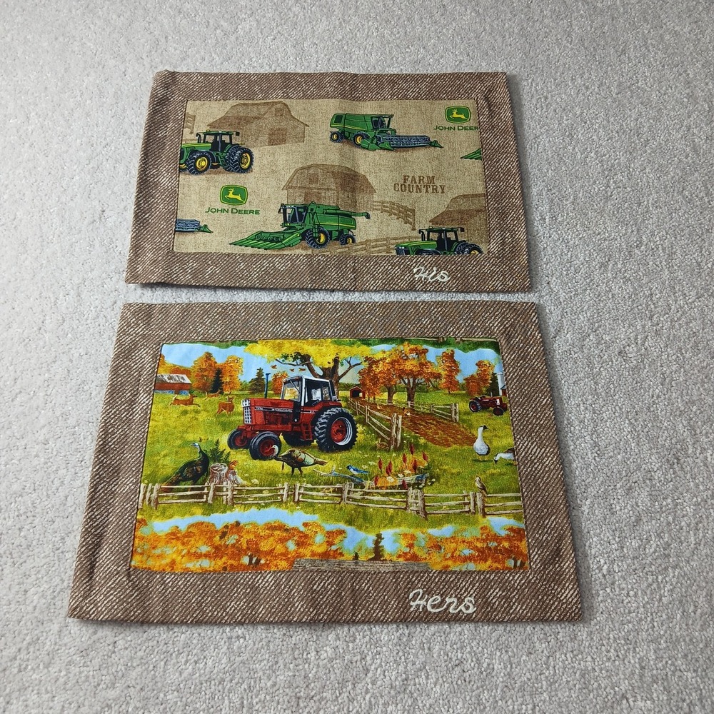 John Deere Placemats set of 2 Handmade His & Hers Tractor Farm
